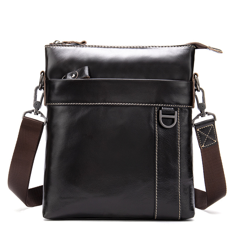 Edc Carry Bag For Men - Borsa a Tracolla Verticale in Pelle