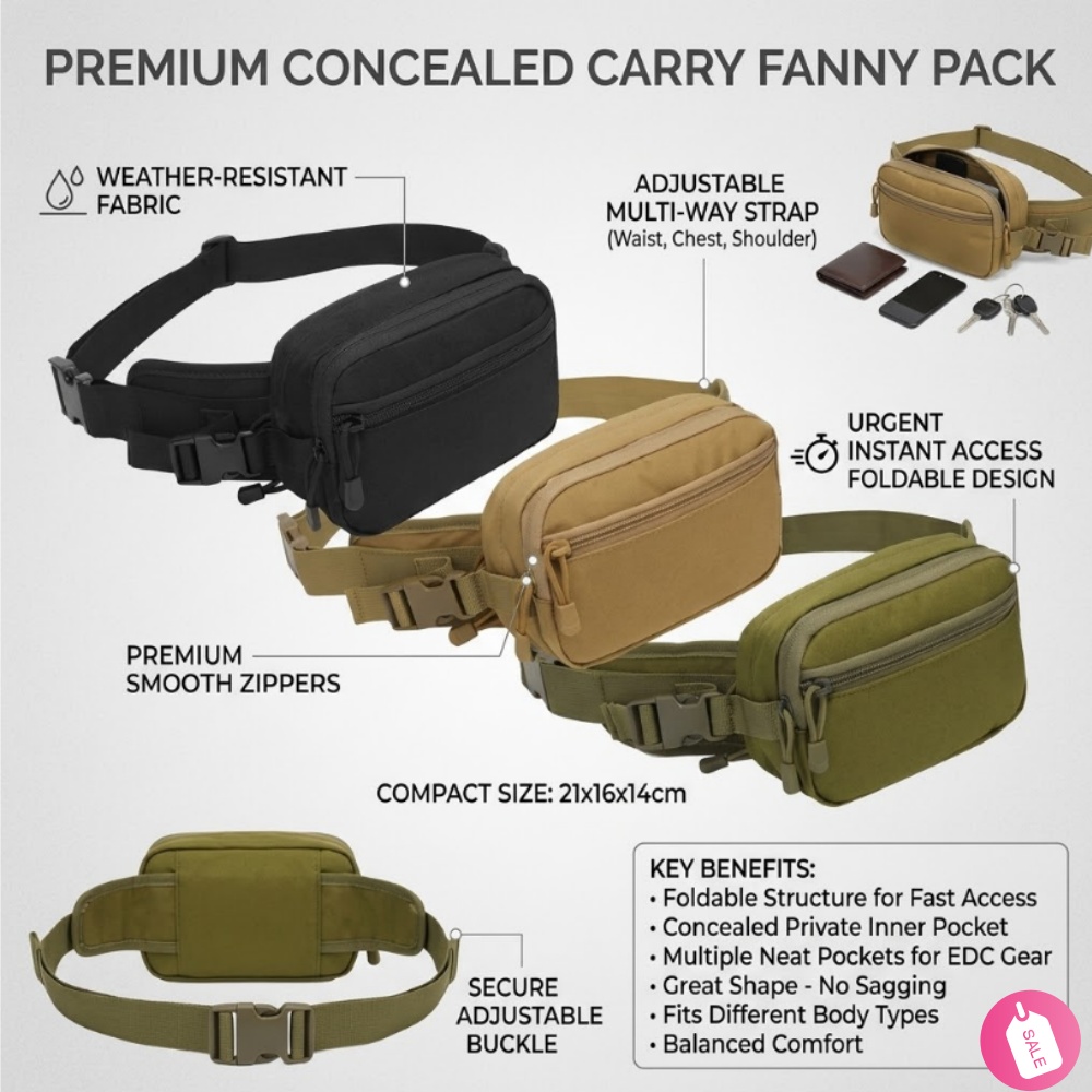 Edc Carry Bag For Men - Marsupio Tattico da Uomo per Trasporto