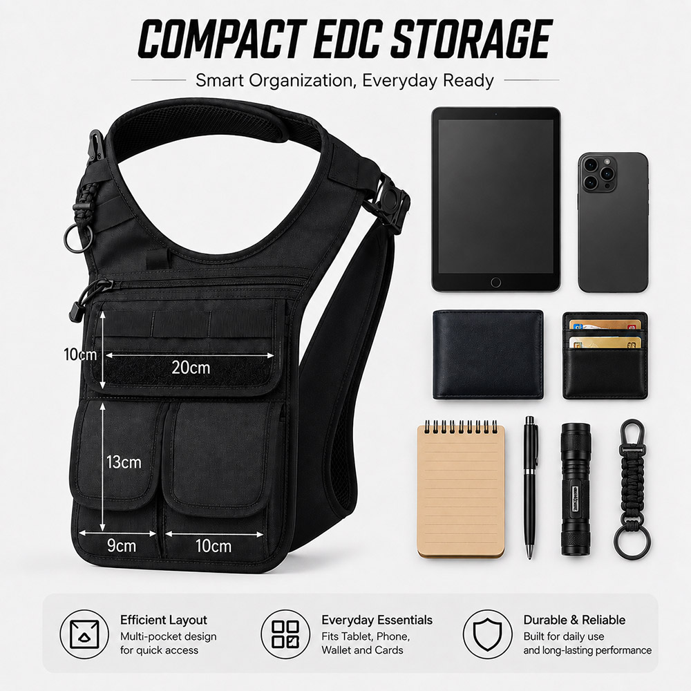 Borsa a tracolla tattica QX pe - Edc Carry Bag For Men recensione e prezzo